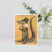 ヴィンテージフロリダアリゲータードレスアップ旅行 ポストカード (スタンド正面)