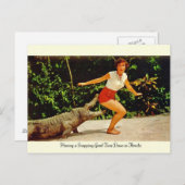 ヴィンテージフロリダアリゲーターポストカード ポストカード (正面/裏面)