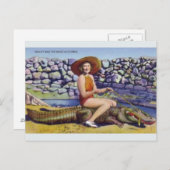 ヴィンテージフロリダアリゲーターポストカード ポストカード (正面/裏面)