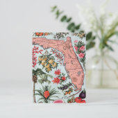 ヴィンテージフロリダエバーグレード州フルーツアンドフラワーズ ポストカード (スタンド正面)