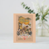 ヴィンテージフロリダオレンジとグレープフルーツ広告ポストカード ポストカード (スタンド正面)