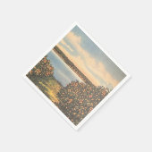 ヴィンテージフロリダオレンジグローブナプキン スタンダードカクテルナプキン (角)