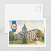 ヴィンテージフロリダキャピトルとシール ポストカード (正面/裏面)
