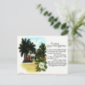 ヴィンテージフロリダクリスマスグリーティング シーズンポストカード (スタンド正面)