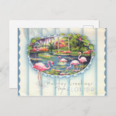 ヴィンテージフロリダクリスマスグリーティング ポストカード (正面/裏面)