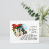 ヴィンテージフロリダクリスマス詩の挨拶1925年 ポストカード (スタンド正面)