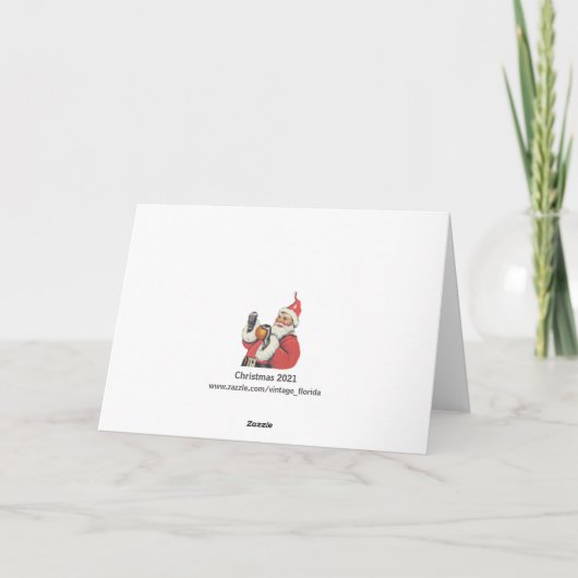 ヴィンテージフロリダグリーティング折り畳みグリーティングカード カード (裏面)