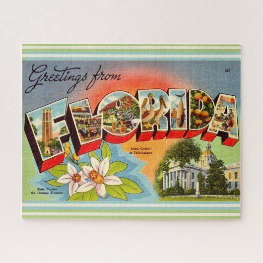 ヴィンテージフロリダグリーティング ジグソーパズル (横)