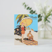 ヴィンテージフロリダデコトラベルイラストレーション ポストカード (スタンド正面)