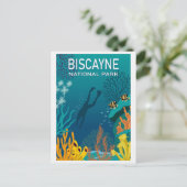 ヴィンテージフロリダビスケイン国立公園旅行 ポストカード (スタンド正面)