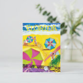 ヴィンテージフロリダビーチ旅行 ポストカード (スタンド正面)