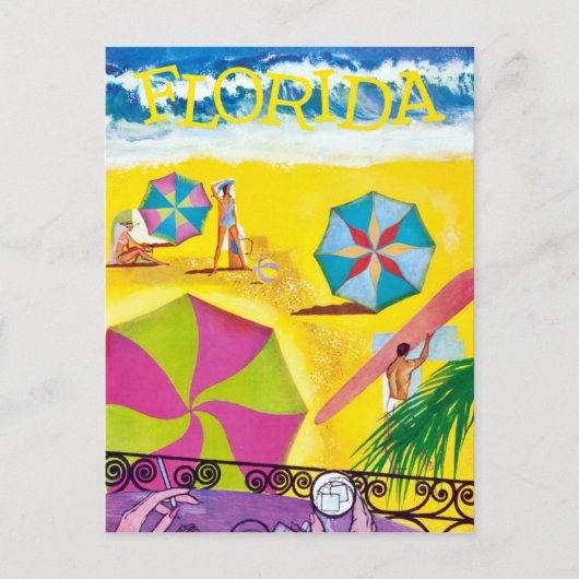 ヴィンテージフロリダビーチ旅行 ポストカード (正面)