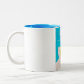 ヴィンテージフロリダペリカン旅行ポスター ツートーンマグカップ (左)