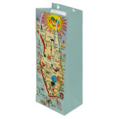 ヴィンテージフロリダマップワインバッグ ワインギフトバッグ (裏面アングル)