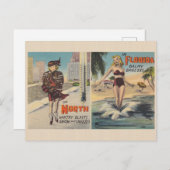 ヴィンテージフロリダ冬のはがき ポストカード (正面/裏面)