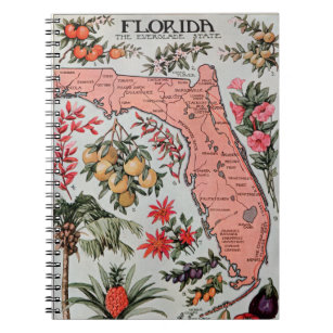 ヴィンテージフロリダ地図 ノートブック