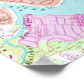 ヴィンテージフロリダ州ジャクソンビルの地図(1964年) ポスター (角)