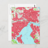 ヴィンテージフロリダ州ジャクソンビルの地図（1964年） 2 ポストカード (正面/裏面)