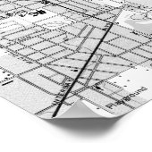 ヴィンテージフロリダ州タンパの地図（1944年） BW ポスター (角)