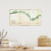 ヴィンテージフロリダ州パンハンドルの地図 ポスター (キッチン)