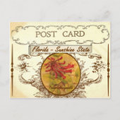 ヴィンテージフロリダ州フラワーポストカード ポストカード (正面)
