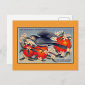 ヴィンテージフロリダ州花、州鳥 ポストカード (正面/裏面)