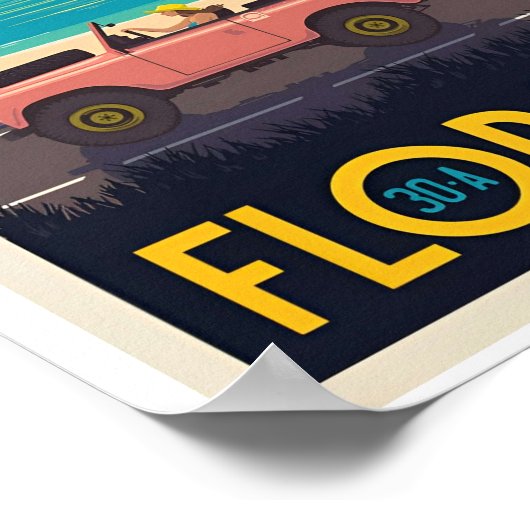 ヴィンテージフロリダ旅行夏のポスター ポスター (角)