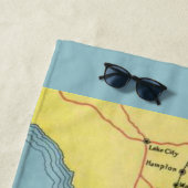 ヴィンテージフロリダ湾 ビーチタオル (インサイチュ)