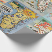 ヴィンテージフロリダ観光客の地図 ラッピングペーパー (角)