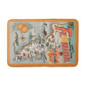 ヴィンテージフロリダ観光客の観光スポットの地図 バスマット (正面)