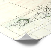 ヴィンテージフロリダ鍵の地図（1859年） ポスター (角)