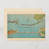 ヴィンテージフロリダ鍵 – マイアミ ポストカード (正面/裏面)