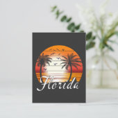 ヴィンテージフロリダUSAパームツリーズサマービーチ ポストカード (スタンド正面)