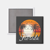 ヴィンテージフロリダUSAパームツリーズサマービーチ マグネット (正面/裏面)