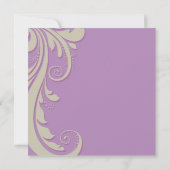 ヴィンテージフローシュアフリカ紫招待状 招待状 (裏面)