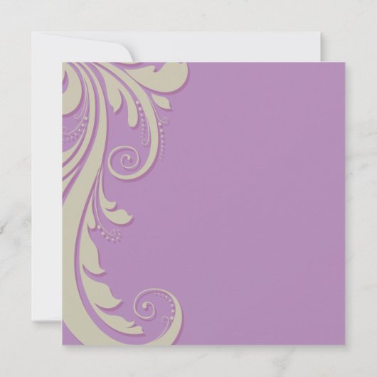 ヴィンテージフローシュアフリカ紫招待状 招待状 (裏面)