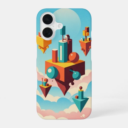 ヴィンテージフローティングアイランド iPhone 16ケース (裏面)