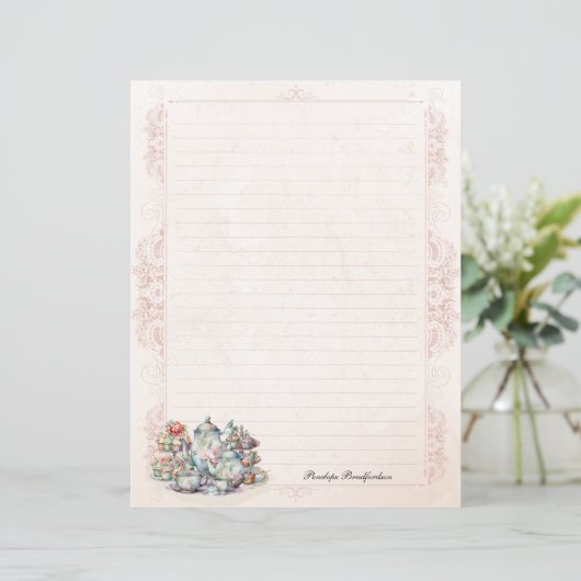 ヴィンテージフローラおいしい高いお茶並み文房具 (スタンド正面)