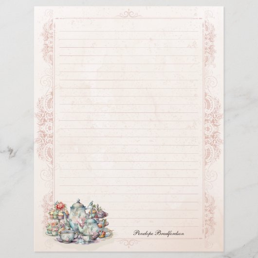 ヴィンテージフローラおいしい高いお茶並み文房具 (正面)