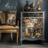 ヴィンテージフローラおとぎ話の森ユニコーンフェアリー ランバークッション