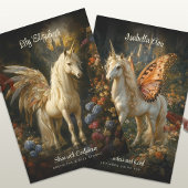 ヴィンテージフローラおとぎ話の森ユニコーンマジカル ラッピングペーパーシート