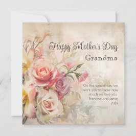 ヴィンテージフローラおばあちゃんの母のデイカード シーズンカード