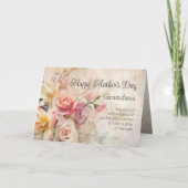 ヴィンテージフローラおばあちゃんの母のデイカード シーズンカード (正面)