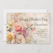 ヴィンテージフローラおばあちゃんの母のデイカード シーズンカード (正面)