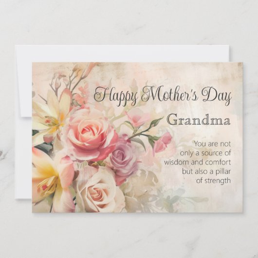 ヴィンテージフローラおばあちゃんの母のデイカード シーズンカード (正面)