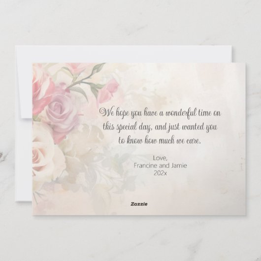 ヴィンテージフローラおばあちゃんの母のデイカード シーズンカード (裏面)