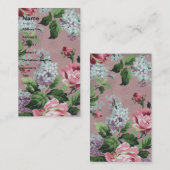 ヴィンテージフローラかわいらし壁紙 名刺 (正面/裏面)