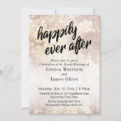 ヴィンテージフローラが披露宴のみの後ずっと幸せに 招待状 (正面)