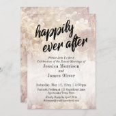 ヴィンテージフローラが披露宴のみの後ずっと幸せに 招待状 (正面/裏面)