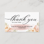 ヴィンテージフローラご注文ありがとうございます 名刺 (正面)